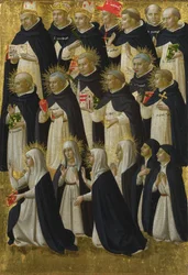 Das Dominikaner-Blessed-Panel vom Fiesole San Domenico Altarbild, ca. 1423-1424