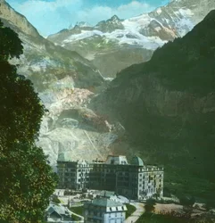 Bärenhotel, Gletscher und Fiescherhorn, Grindelwald, Schweiz