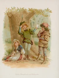 Celia, Rosalind und Orlando aus Shakespeares Wie es euch gefällt