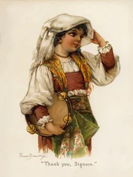 Mädchen: "Danke, Signora"