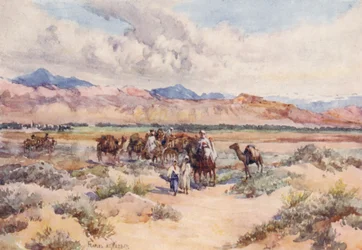 Eine Karawane in der Sahara