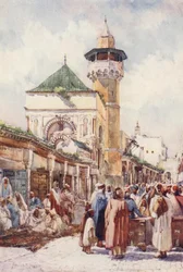 Moschee von Sidi Ben Ziad, Tunis, der Auktionstag