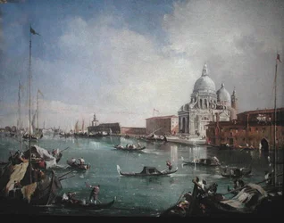 Der Canal Grande mit Blick auf Santa Maria della Salute und die Dogana
