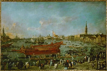 Abfahrt des Buccintoro in Richtung Lido