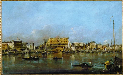 Der Dogenpalast von Venedig vom Becken von San Marco aus gesehen