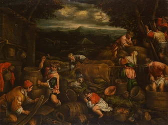 Herbsternte (Traubenlese), 1585-90