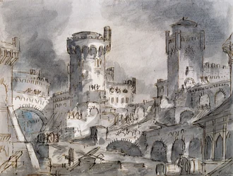 Bühnenbild von Francesco Bagnara für die erste Szene von L