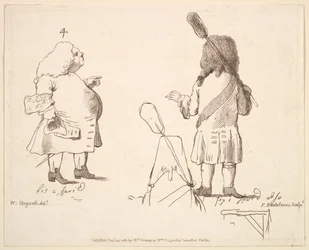 Karikaturen von Lord Melcombe und Lord Winchelsea, 22. Dezember 1781