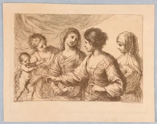 Vier Frauen mit einem Jungen