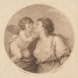 Sappho umarmt die Liebe