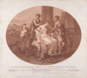 Venus wird von den Grazien bekleidet