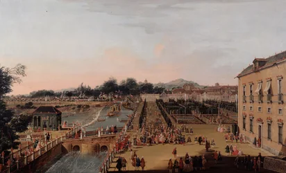 Ferdinand VI. und Barbara von Braganza in den Gärten von Aranjuez, 1756