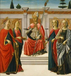 Heiliger Nikolaus und Heiliger Katharina, Heiliger Lucia, Heiliger Margareta, Heiliger Apollonia