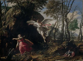 Hagar und Ismael in der Wüste
