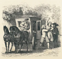 Entführung von Lucy, Episode aus Die Verlobten, Illustration für die Ausgabe von 1840