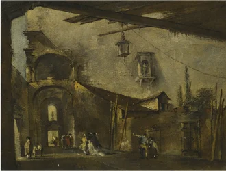 Eine Straße in Venedig