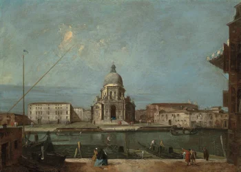 Ansicht des Canal Grande, Venedig, mit der Kirche Santa Maria della Salute