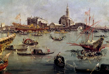 Der Doge auf dem Bucentaurus in San Nicolo vom Lido nach Venedig, Christi Himmelfahrt