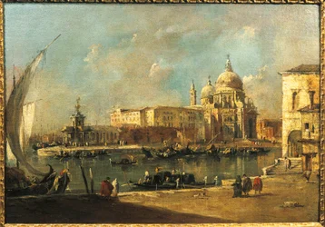 Blick auf die Dogana und Santa Maria della Salute, Venedig
