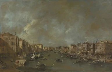 Blick auf den Canal Grande von der Ponte di Rialto, nach 1775