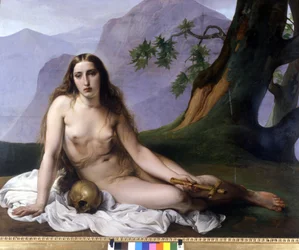 Francesco Hayez (1791 - 1882). Madeleine Bußfertige (Vanitas). 1833. Mailand, Galerie der Modernen Kunst.