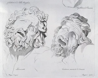 Köpfe von Laokoon und sterbendem Zentaur von Canova