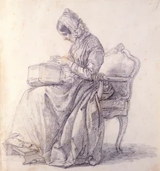 Porträt seiner Frau