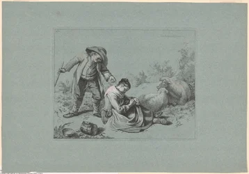 Tafel 10, aus der Serie von 12 Pastoralszenen