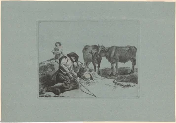 Tafel 7, aus dem Set von 12 Pastoralszenen