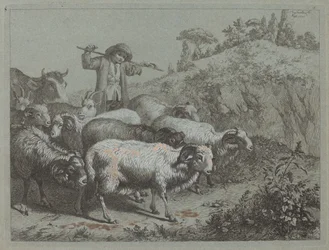 Hirte mit seiner Herde