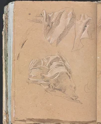 Verona Skizzenbuch: Draperiestudien Seite 90, 1760
