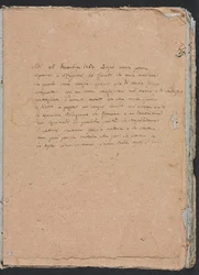 Verona Skizzenbuch: Inschrift (Seite 1)