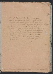 Verona-Skizzenbuch: Inschrift Seite 1