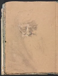 Verona Skizzenbuch: Männlicher Kopf Seite 80, 1760