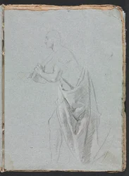 Verona Skizzenbuch: Stehender Mann mit Draperie, Seite 19, 1760