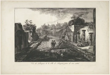 Ansicht der Ruinen in Pompeji
