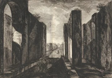 Ansicht des Inneren der Stadt Pompeji, aus Antiquités de Pompeïa, tome premier