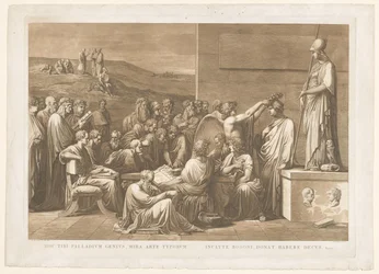 Allegorische Verherrlichung des Buchdruckers Giovanni Battista Bodoni