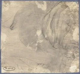 Fragment einer Kreideskizze