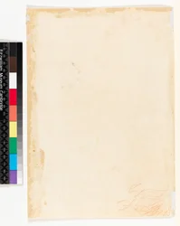 Recto: Studienblatt. Verso: Leichte Tintenkrakeleien, möglicherweise eine Draperiestudie?, 1700-1799