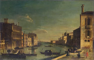 Der Canal Grande, Blick nach Osten vom Campo San Vio zum Bacino
