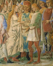 Italien, Ferrara, Palazzo Schifanoia, Der Saal des Monats, Der Monat Juni von Francesco del Cossa