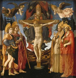 Tafel der Heiligen Dreifaltigkeit des Altars Santa Trinità in Pistoia, 1455-1460