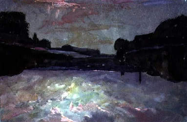 Fluss-Sonnenuntergang