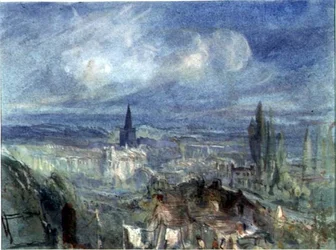 Ansicht der Stadt Bridgewater, Somerset