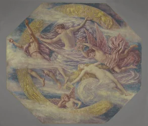 Diana und ihre Begleiterinnen unter den Sternbildern, ca. 1894