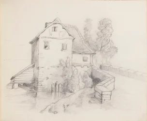 Mühlenhaus an einem Bach