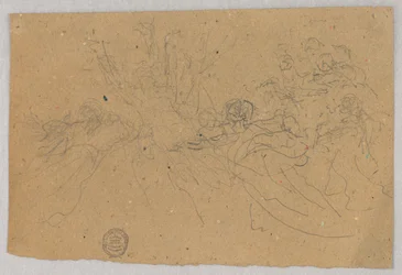 Skizze der Figurengruppe für die Himmelfahrt