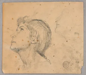 Skizze eines Frauenkopfes