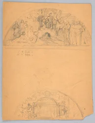 Skizzen von zwei Lünetten